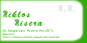 miklos misera business card